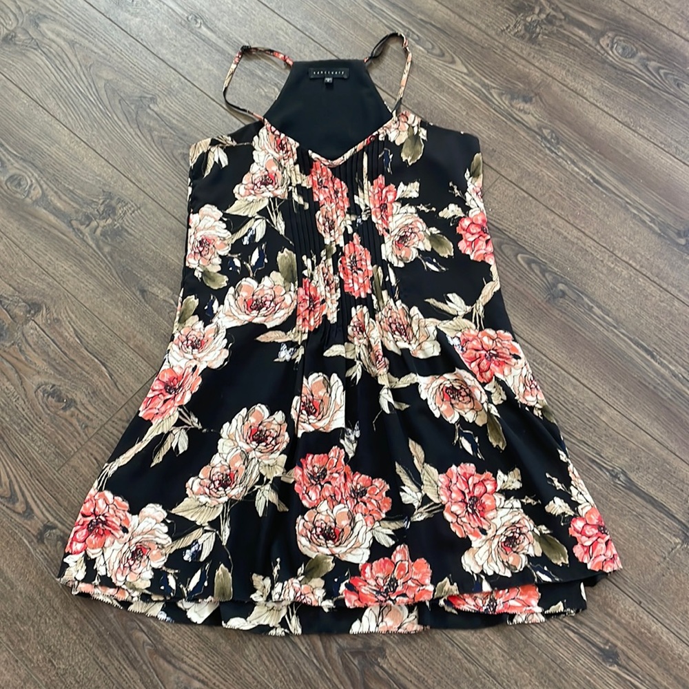 Sanctuary floral mini slip dress small